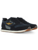 BLU | Sneakers in tessuto ed ecosuede con patch logo