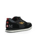 NERO | Sneakers in tessuto ed ecosuede con patch logo