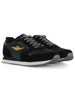 NERO | Sneakers in tessuto ed ecosuede con patch logo