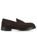 MARRONE | Mocassini in suede con mascherina