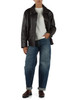 MARRONE | Giacca in pelle oversize
