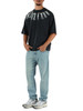 GRIGIO SCURO | T-shirt loose fit in cotone con scritta logo