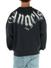 GRIGIO SCURO | Felpa loose fit in cotone garzato con scritta logo