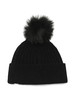 NERO | Cappello in misto lana TELL con pon pon