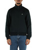 DUNKELGRÜN | Regular Fit Sweatshirt mit Reißverschluss aus Jacquardstoff