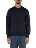 BLU | Maglia girocollo in lana vergine merino extrafine