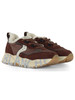 MARRONE | Sneakers in pelle e tessuto tecnico CLUB105 FUR
