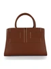 CUOIO | Borsa tote effetto martellato con placca logo