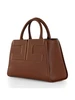 CUOIO | Borsa tote effetto martellato con placca logo