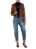 MARRONE CHIARO | Giacca biker in pelle