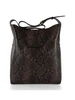 pitonato marrone | Borsa a spalla in pelle stampa pitone SIENNA Large