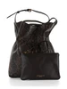 pitonato marrone | Borsa a spalla in pelle stampa pitone SIENNA Large