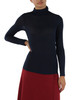 BLU | T-shirt collo alto in misto viscosa e cashemere