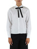 BIANCO | Camicia in cotone con nastrino rimovibile