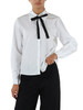 BIANCO | Camicia in cotone con nastrino rimovibile