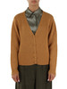 GIALLO SCURO | Cardigan in misto alpaca