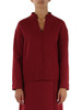 ROSSO SCURO | Maglia ovetto in misto lana vergine