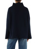 BLU SCURO | Maglia oversize in misto lana vergine