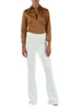 avorio | Pantaloni svasati Essentials in doppio crepe stretch