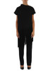 NERO | Blusa in enver satin con frange