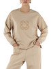 BEIGE | Felpa girocollo in scuba di misto modal