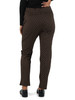MARRONE | Pantalone stampa geometrica in misto viscosa