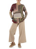 BEIGE | Pantalone cropped in bull stretch