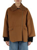 CAMMELLO | Cappotto in tessuto double di misto lana