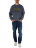BLU CHIARO | Felpa girocollo comfort fit con ricamo logo frontale