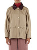 BEIGE | Giacca in cotone EDITTO con colletto in ecopelle