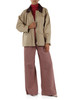 BEIGE | Giacca in cotone EDITTO con colletto in ecopelle