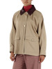 BEIGE | Giacca in cotone EDITTO con colletto in ecopelle