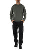 VERDE | Felpa in fleece di cotone spazzolato e smerigliato Resist Dyed
