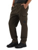 VERDE SCURO | Pantaloni cargo Moleskin Stretch