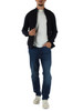 BLU SCURO | Giacca cardigan Second Skin con zip