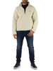 PANNA | Felpa mezza zip in pile sherpa con bordi in twill