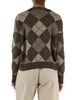 MARRONE | Cardigan a rombi in misto lana e viscosa ABILE
