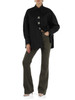 SCHWARZ | Weites Hemd mit Metalldetails