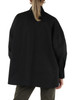 SCHWARZ | Weites Hemd mit Metalldetails