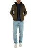 VERDE MILITARE | Giacca felpa RODRIGO in tessuto Teddy