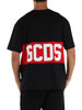 NERO | T-shirt in cotone loose fit con inserti stampa logo