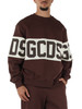 BRAUN | Rundhals-Sweatshirt aus angerauter Baumwolle mit Logo-Schriftzug