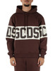 BRAUN | Sweatshirt aus angerauter Baumwolle mit Kapuze und Logo-Schriftzügen