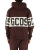 BRAUN | Sweatshirt aus angerauter Baumwolle mit Kapuze und Logo-Schriftzügen