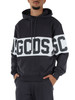 GRIGIO | Felpa in cotone garzato con cappuccio e scritte logo