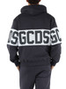 GRAU | Sweatshirt aus angerauter Baumwolle mit Kapuze und Logo-Schriftzügen