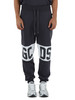 GRIGIO | Pantaloni sportivi in cotone garzato con inserti stampa logo