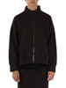 MARRONE | Felpa con zip in cotone