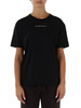 NERO | T-shirt in cotone con scritta logo a rilievo