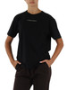 NERO | T-shirt in cotone con scritta logo a rilievo